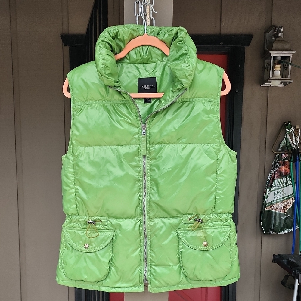 MaxMara Down Filles (Almost) Lime Green Puffer Vest